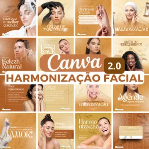 Imagem de capa para o Curso online CANVA HARMONIZAÇÃO FACIAL 2.0