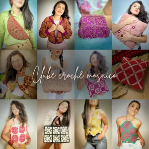 Imagem de capa para o Curso online Clube Crochê Mosaico