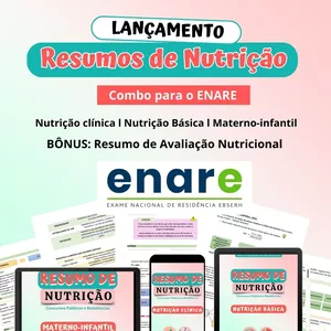 Imagem de capa para o Ebook COMBO ENARE Resumos de Nutrição 