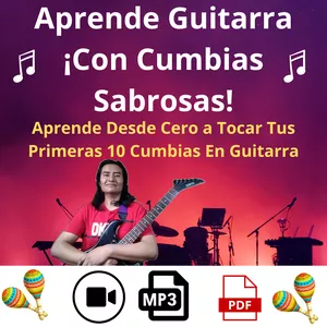 Imagen de portada para Curso online Aprende Guitarra ¡Con Cumbias Sabrosas!