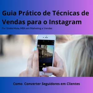Imagem de capa para o Ebook Guia Prático de Técnicas de Vendas para o Instagram