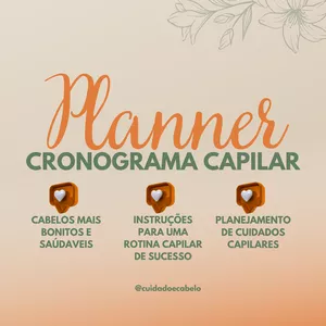 Imagem de capa para o Ebook Planner Cronograma Capilar