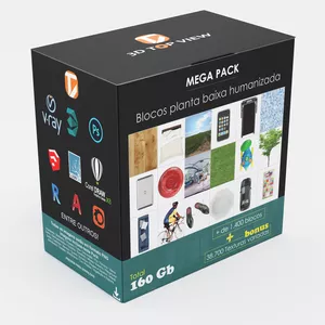 Imagem de capa para o Curso online MEGA PACK Blocos Planta Baixa Humanizada + Bônus 