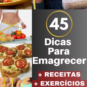Imagem de capa para o Ebook 45 Dicas Para Emagrecer + Guia Jejum Intermitente