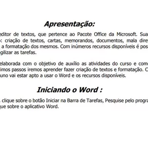 Imagem de capa para o Curso online Curso completo Word