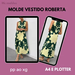 Imagem de capa para o Ebook Molde Vestido Roberta 