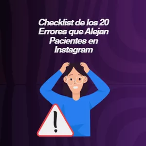 Imagen de portada para Ebook CHECKLIST: 20 errores que alejan pacientes en Instagram siendo Psicólogo.
