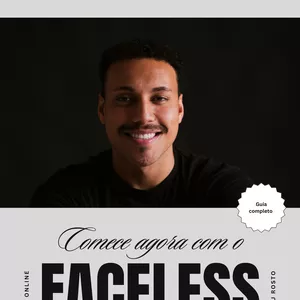 Imagem de capa para o Ebook Faceless Marketing 