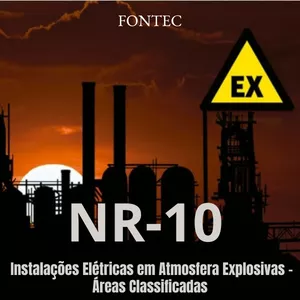 Imagem de capa para o Ebook NR 10 - Instalações Elétricas em Atmosfera Explosivas - Áreas Classificadas