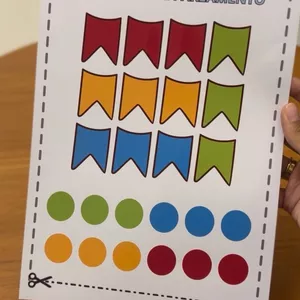 Imagem de capa para o Ebook Atividade de Pareamento: Cores das Bandeirinhas! 