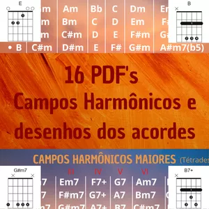 Imagem de capa para o Ebook Campos Harmônicos Maiores e Desenho dos Acordes