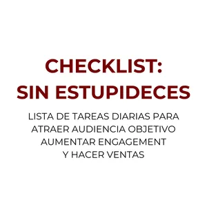 Imagen de portada para Ebook Checklist SIN ESTUPIDECES: Lista de tareas diarias para conectar y hacer ventas. 