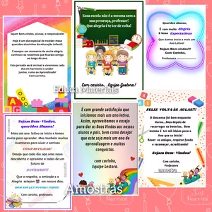 Imagem de capa para o Ebook Kit cartões recadinhos de Boas-vindas para Alunos, Pais e Professores.