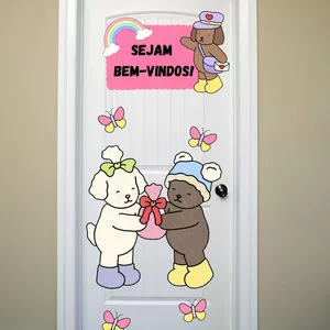 Imagem de capa para o Ebook Painel de porta volta às aulas tema  boobie Goods 