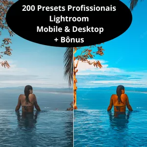 Imagem de capa para o Curso online 200 Presets Profissionais Lightroom - Mobile &amp; Desktop + Bônus