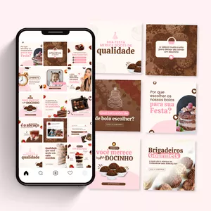 Imagem de capa para o Curso online Pack Canva Confeitaria de Sucesso - Posts Prontos
