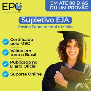 Imagem de capa para o Curso online SUPLETIVO EJA MÉTODO FÁCIL E RÁPIDO