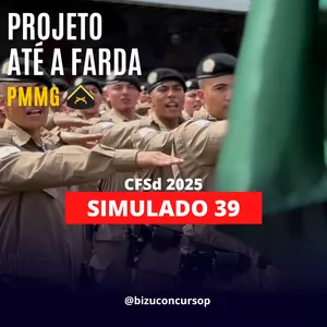 Imagem de capa para o Ebook SIMULADO 39 PÓS-EDITAL CFSd PMMG 2025