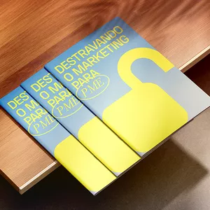 Imagem de capa para o Ebook Destravando o Marketing para PME