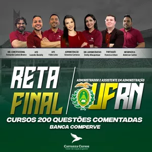 Imagem de capa para o Curso online UFRN - RETA FINAL - 200 Questões Comentadas COMPERVE