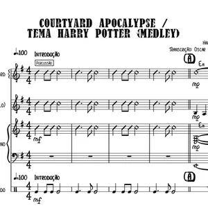 Imagem de capa para o Ebook Courtyard Apocalypse Harry Potter Medley (Cifra/Partitura - Violino e Teclado)
