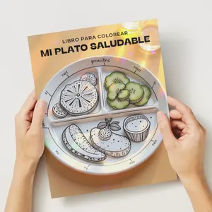 Imagen de portada para Ebook Mi plato saludable para colorear – Aprende jugando sobre alimentación sana