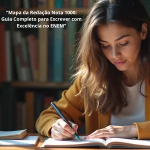 Imagem de capa para o Ebook “Mapa da Redação Nota 1000: Guia Completo para Escrever com Excelência no ENEM”