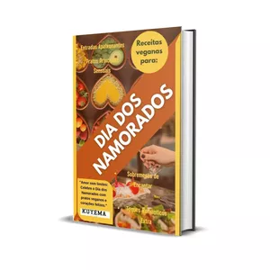 Imagem de capa para o Ebook Livro de receitas veganas para o dia dos namorados