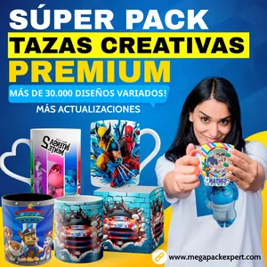 Imagen de portada para Curso online SÚPER PACK - TAZAS CREATIVAS PREMIUM
