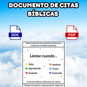Imagen de portada para Ebook Documento de Versos Bíblicos para cada Emoción
