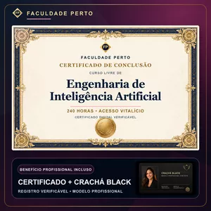 Imagem do curso 🔥 BOLSA 100% [APLICADA] - [MATRÍCULA] CURSO DE FORMAÇÃO EM ENGENHARIA DE INTELIGÊNCIA ARTIFICIAL - ACESSO VITALÍCIO - CRACHÁ BLACK + REGISTRO - CASHBACK R$ 25 - BÔNUS APOSTILA EXTRA - FP