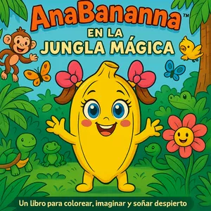 Imagen de portada para Ebook Libro de Colorear Educativo: AnaBananna en la Jungla