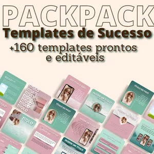 Imagem de capa para o Ebook Pack Templates de Sucesso