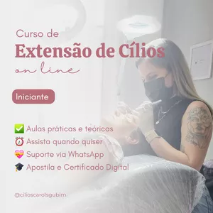 Imagem do curso Extensão de Cílios do Zero por Carol Sgubim