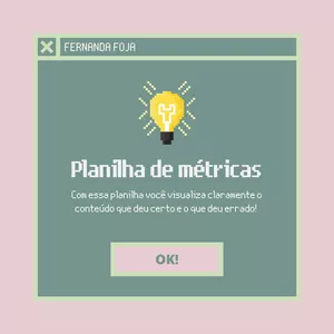 Imagem de capa para o Curso online Planilha de métricas 