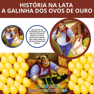 Imagem de capa para o Ebook A galinha dos ovos de ouro - história na lata 