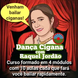 Imagem de capa para o Curso online Dança Cigana com Raquel Jordão - Modulo Iniciante