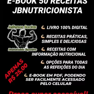 Imagem de capa para o Ebook E-BOOK 50 RECEITAS - NUTRIÇÃO ESPORTIVA