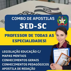 Imagem de capa para o Ebook Combo de apostilas Professor ACT - SED SC