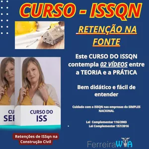 Imagem de Curso ONLINE ISS com foco na Construção Civil  – Imposto Sobre Serviços de Qualquer Natureza criado por Ferreirawa na hotmart