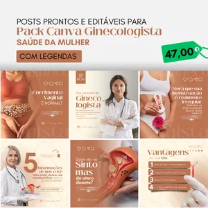 Imagem do curso Pack Canva Ginecologista- Saúde da Mulher