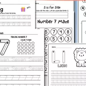 Imagem de capa para o Ebook Atividades para aprender Inglês | Pacote de aprendizagem pré-escolar + jardim de infância