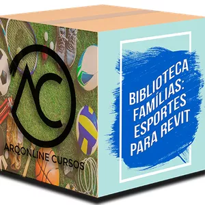Imagem de Biblioteca Famílias Revit - Esportes criado por Arqonline Cursos na hotmart