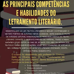 Imagem de capa para o Ebook E-BOOK - As principais competências e habilidades do Letramento Literário. 