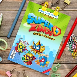 Imagen de portada para Ebook Aventuras creativas con Super Zings: Libro para pintar y actividades para niños