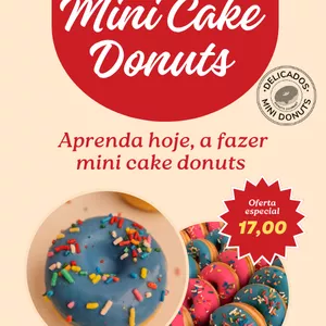 Imagem de capa para o Ebook “Receita de Sucesso: Mini Donuts para Vender e Lucrar”
