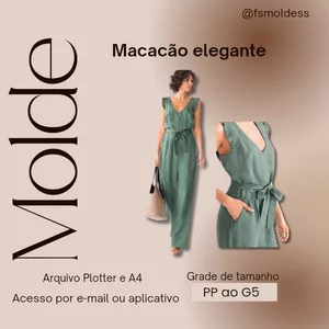 Imagem de capa para o Ebook Molde macacão elegante 