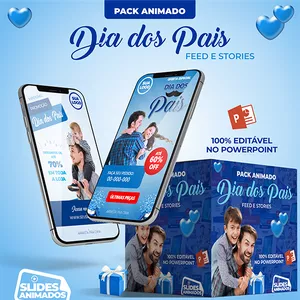Imagem de capa para o Curso online PACK ANIMADO EM POWERPOINT - DIA DOS PAIS