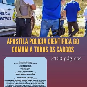 Imagem de capa para o Ebook Apostila policia científica - GO 2023