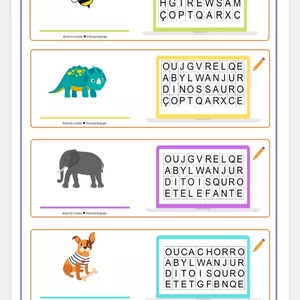 Imagem de capa para o Ebook Caça- palavras de animais 